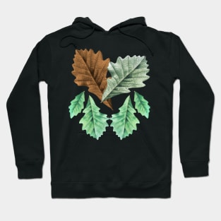 A leaf together with other leaves in an old vintage foliage. Hoodie